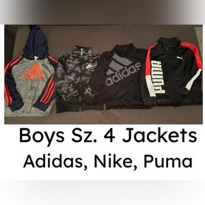 Lot of Boys size 4 jackets/hoodies